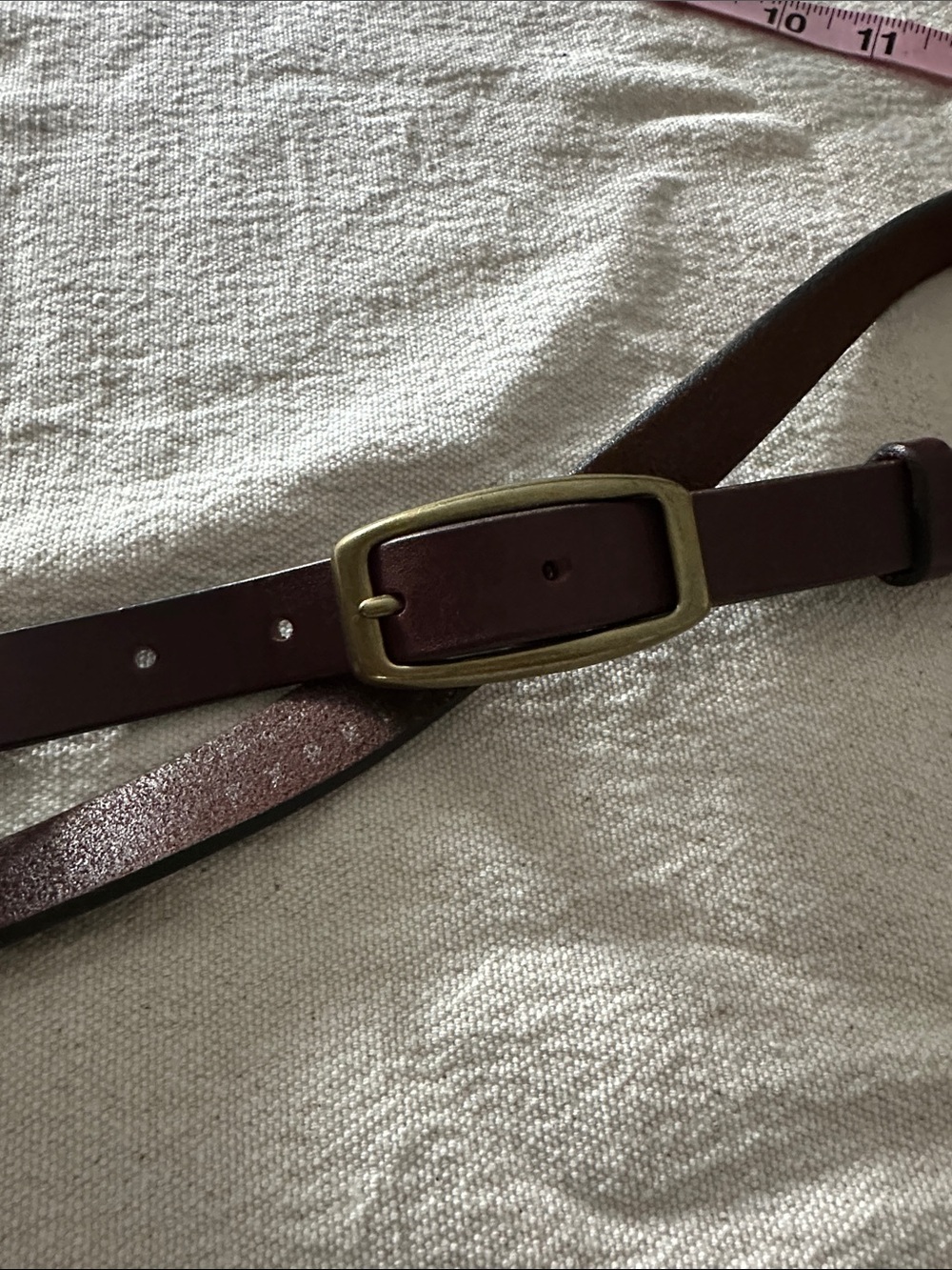 Vintage Express Leather Belt with Solid Brass Buckle, L